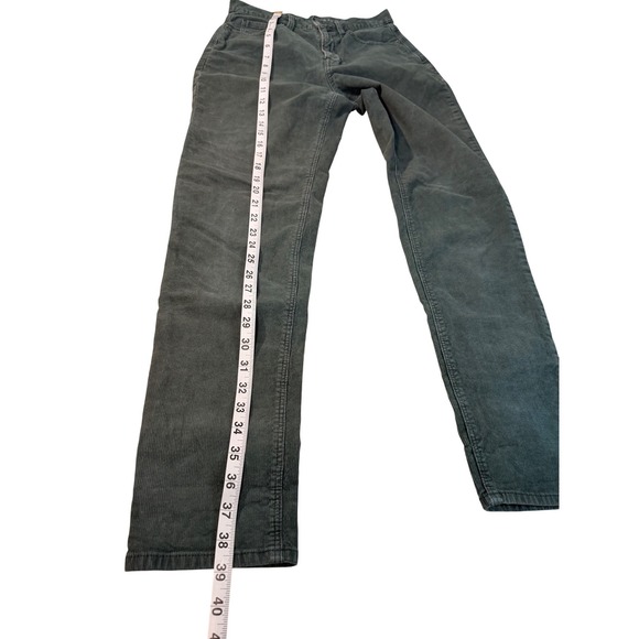 American Eagle Outfitters Corduroy Pants Women Green Size 0 Long High Waisted - Picture 9 of 9